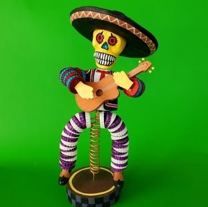 Rare Dia de los Muertos Mariachi Guitarist for Halloween